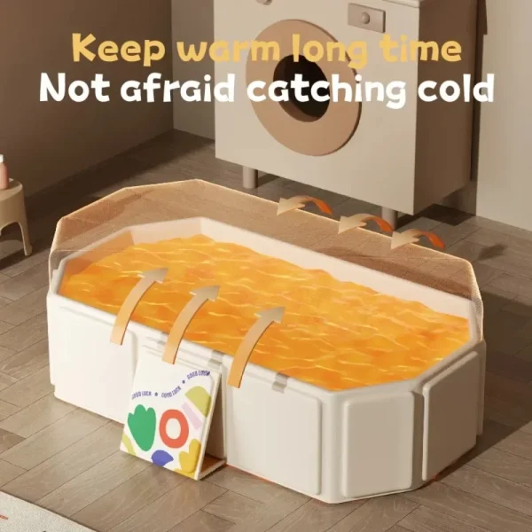 DreamTub Foldable Baby Bathtub with Cute Animal Design & Non-Slip Base - Image 5