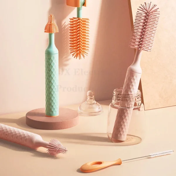 DreamBrush Electric 360° Baby Bottle & Pacifier Cleaning Brush with Rechargeable Battery - Image 3