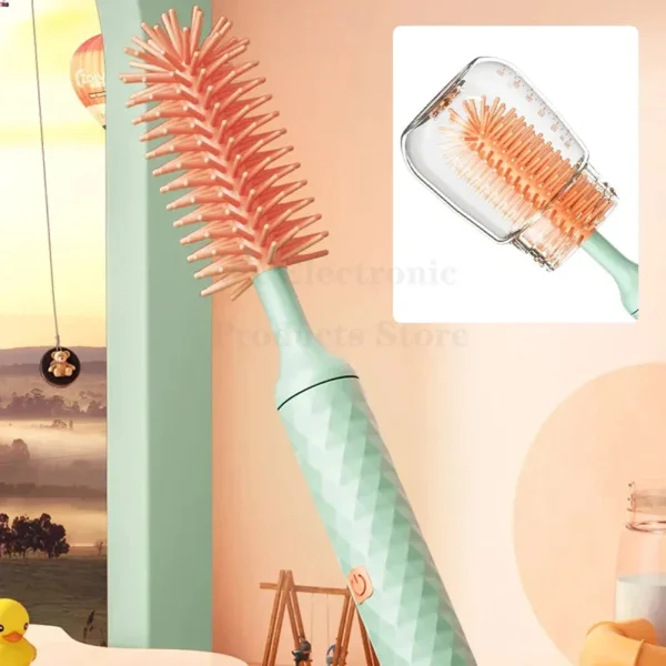 DreamBrush Electric 360° Baby Bottle & Pacifier Cleaning Brush with Rechargeable Battery - Image 5